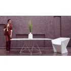 Mesa de jardín moderna en polipropileno y acero inoxidable Faz Vondom Viadurini