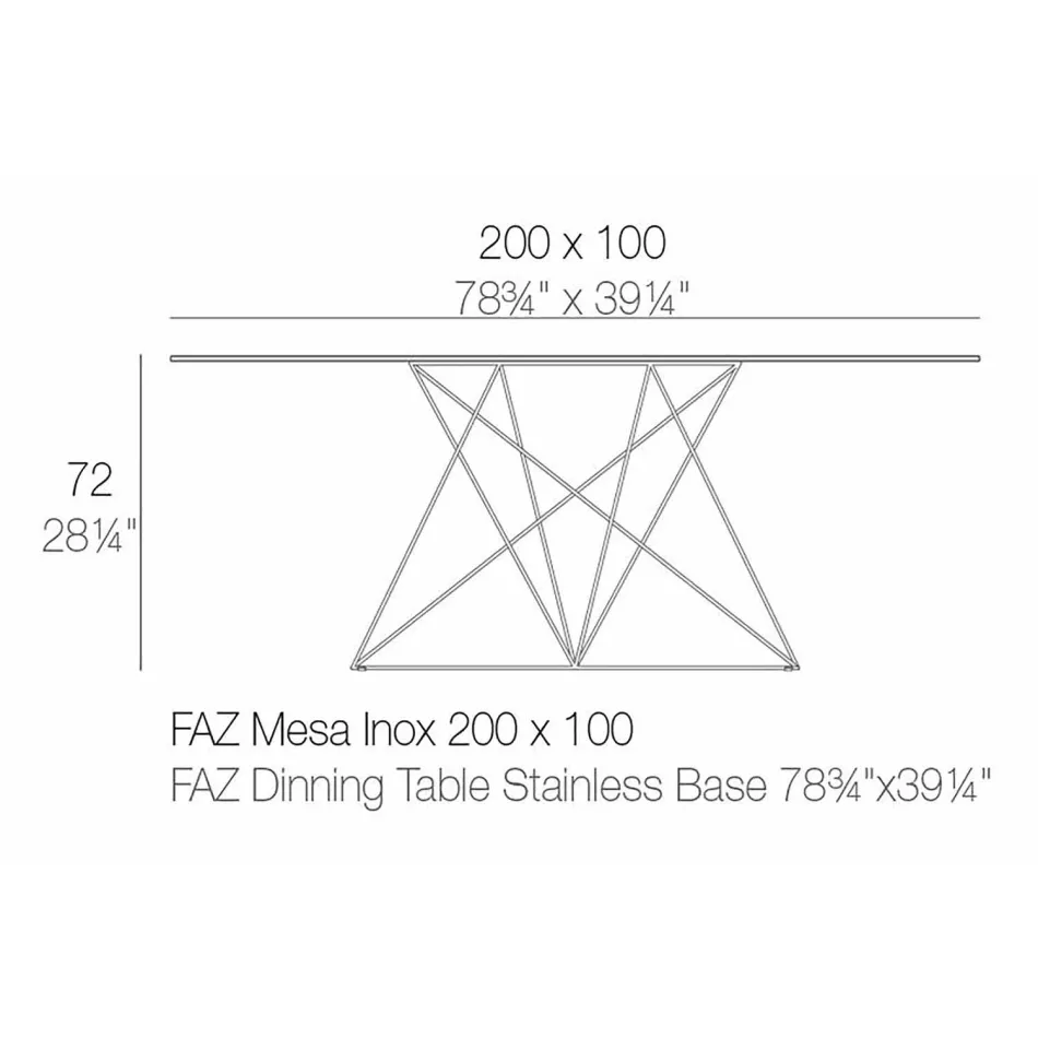 Mesa de jardín moderna en polipropileno y acero inoxidable Faz Vondom Viadurini