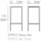 Mesa de jardín Spritz de Vondom en polipropileno y fibra de vidrio. Viadurini