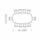 Mesa de comedor de lujo Made in Italy en forma de barril en Fenix y acero - Settimmio Viadurini