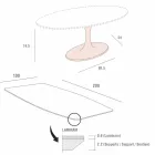 Mesa de comedor Barrel en laminam y mármol sintético Made in Italy - Brontolo Viadurini