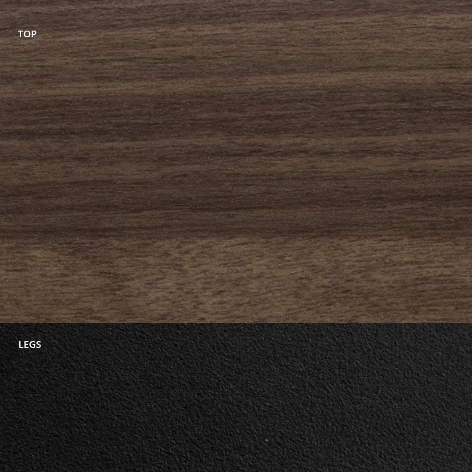 Mesa de comedor en forma de barril en laminado efecto madera Made in Italy - Cave Viadurini