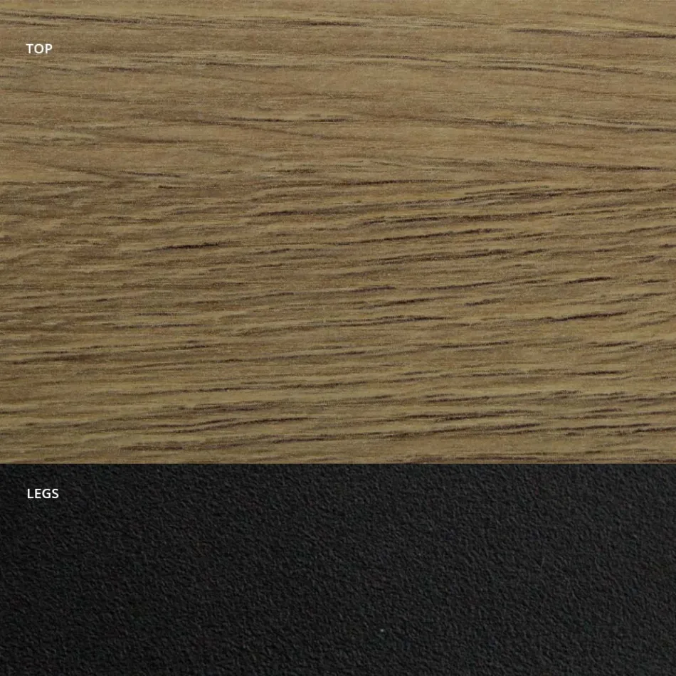 Mesa de comedor en forma de barril en laminado efecto madera Made in Italy - Cave Viadurini