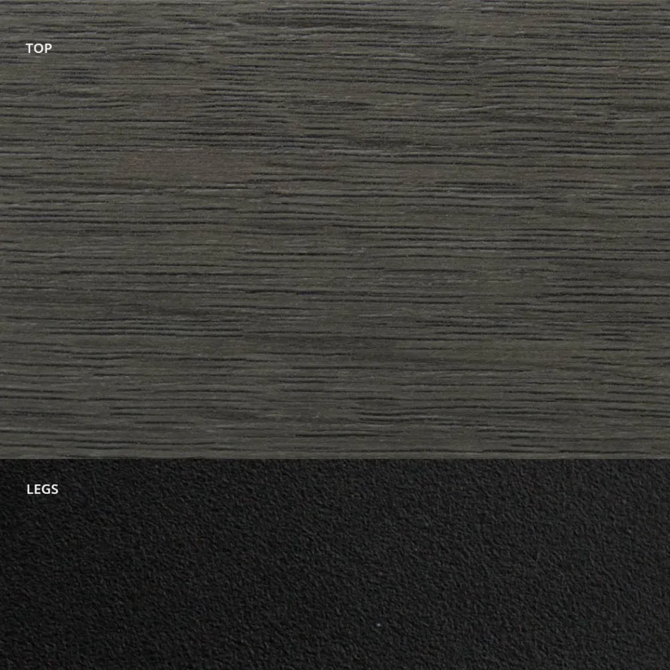 Mesa de comedor en forma de barril en laminado efecto madera Made in Italy - Cave Viadurini