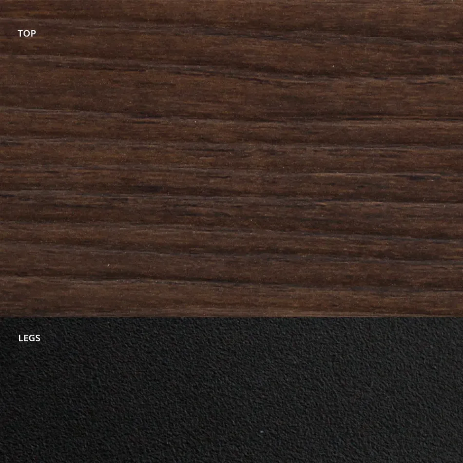 Mesa de comedor en forma de barril en laminado efecto madera Made in Italy - Cave Viadurini