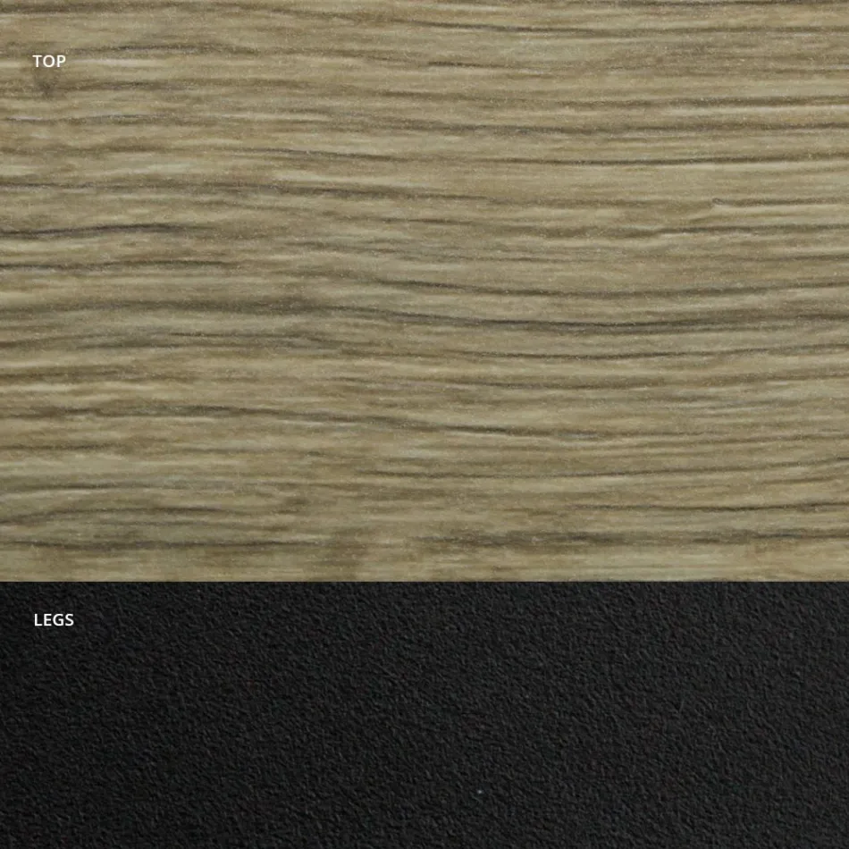 Mesa de comedor en forma de barril en laminado efecto madera Made in Italy - Cave Viadurini