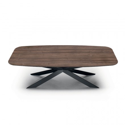 Mesa de comedor en forma de barril en laminado efecto madera Made in Italy - Cave Viadurini