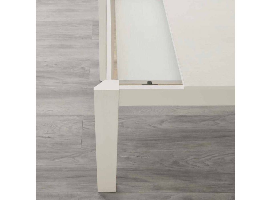 Mesa de comedor extensible 130x80 abierta 190 cm Fiumicino, diseño Viadurini