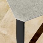 Mesa de Comedor de Exterior Extensible 318 cm en Aluminio y Gres - Filomena Viadurini