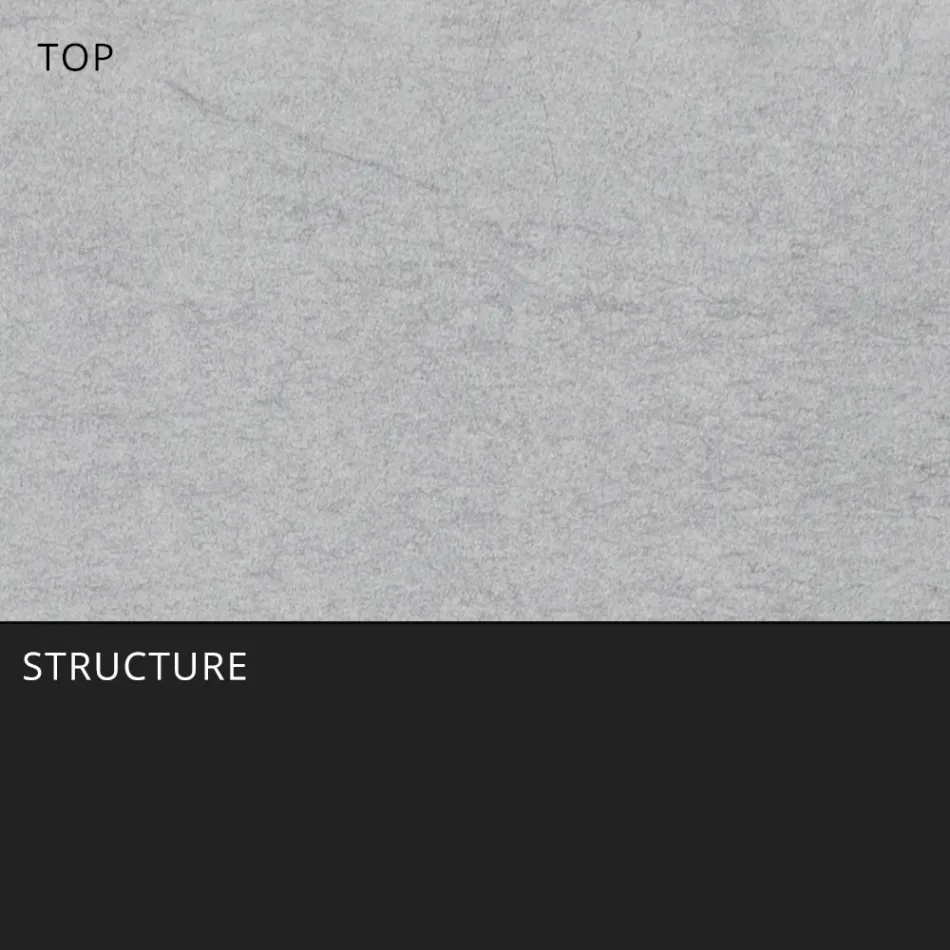 Mesa de Comedor de Exterior Extensible 318 cm en Aluminio y Gres - Filomena Viadurini