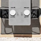 Mesa de Comedor de Exterior Extensible 318 cm en Aluminio y Gres - Filomena Viadurini