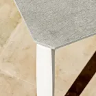 Mesa de Comedor de Exterior Extensible 318 cm en Aluminio y Gres - Filomena Viadurini