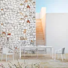 Mesa de Comedor de Exterior Extensible 318 cm en Aluminio y Gres - Filomena Viadurini