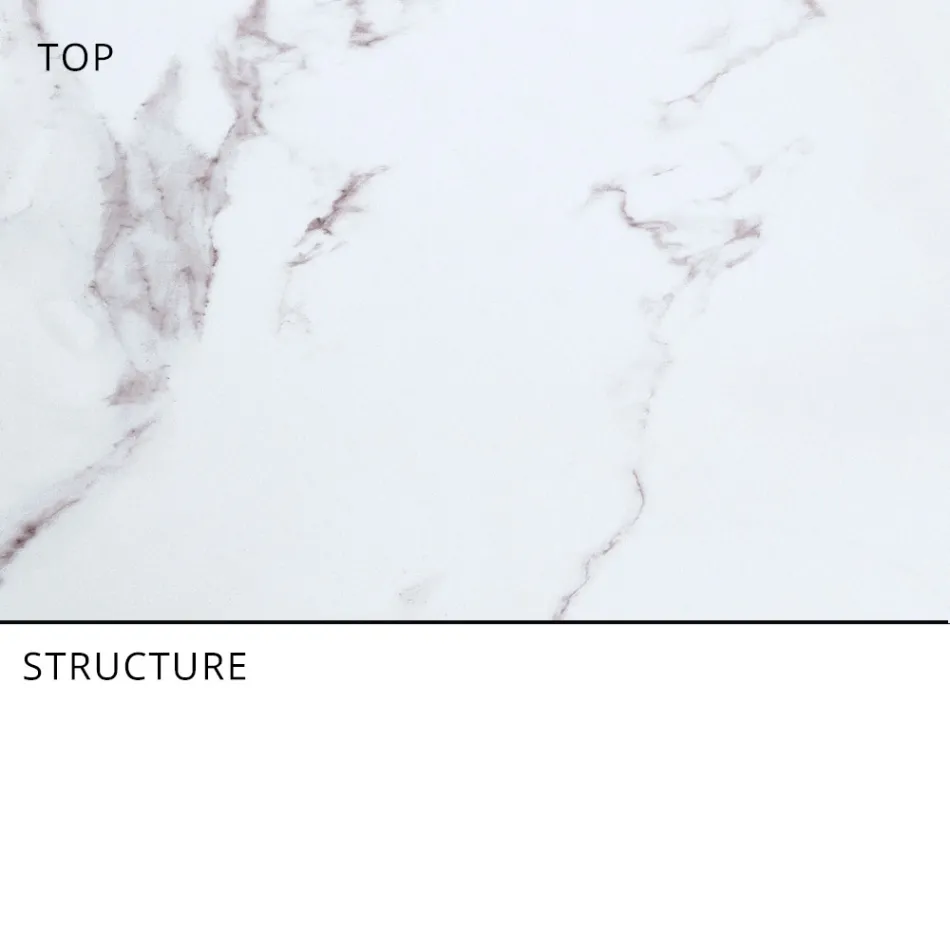 Mesa de Comedor de Exterior Extensible 318 cm en Aluminio y Gres - Filomena Viadurini