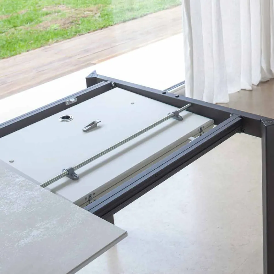 Mesa de comedor extensible a 180 cm en cerámica Made in Italy - Pitagora Viadurini