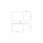 Mesa de comedor extensible a 180 cm en cerámica Made in Italy - Pitagora Viadurini