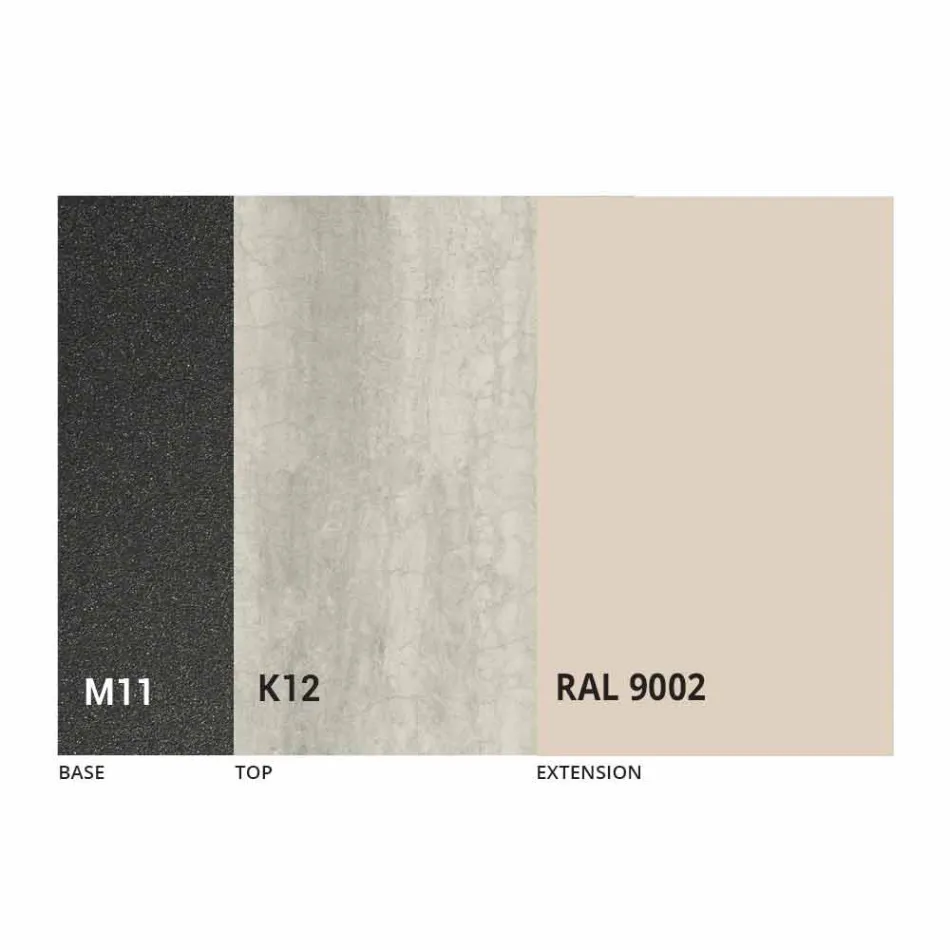 Mesa de comedor extensible a 180 cm en cerámica Made in Italy - Pitagora Viadurini