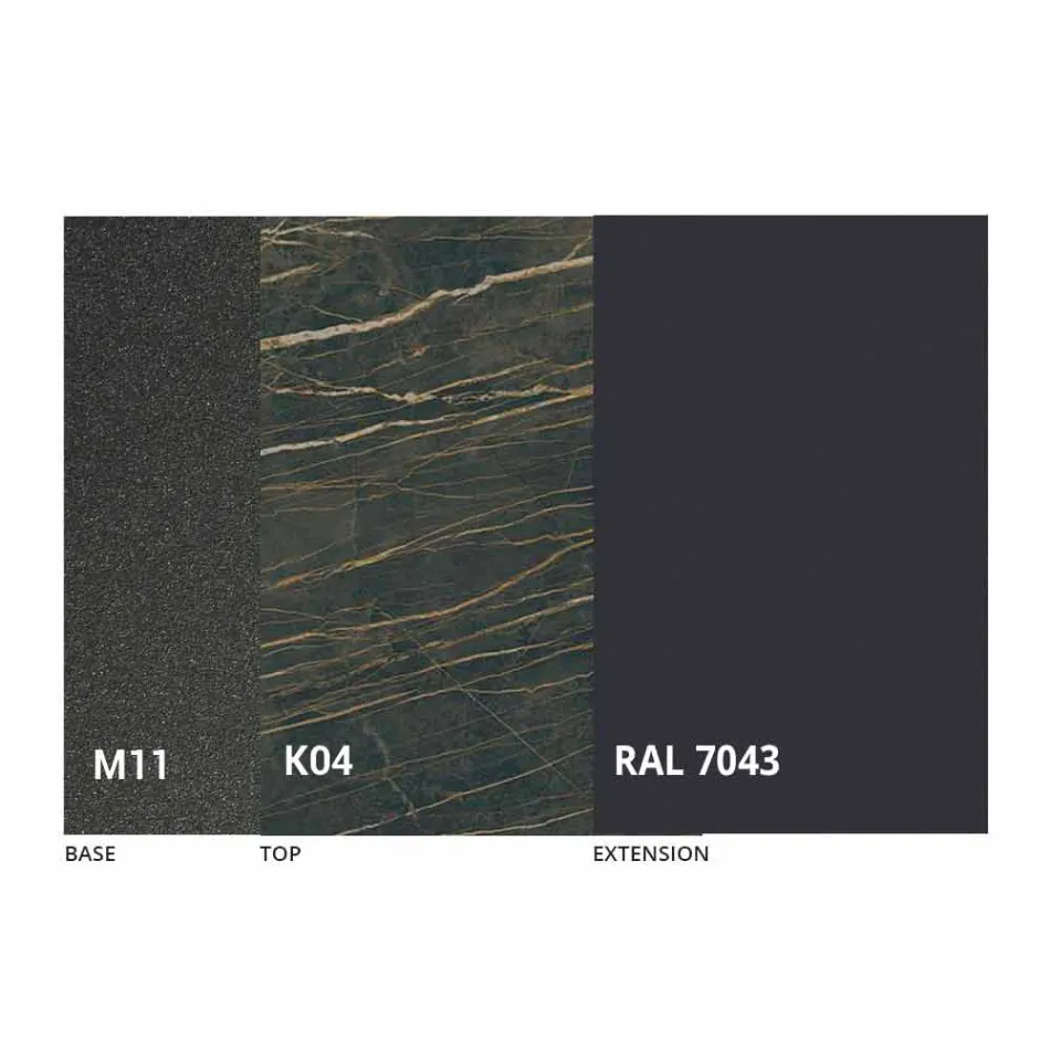 Mesa de comedor extensible a 180 cm en cerámica Made in Italy - Pitagora Viadurini