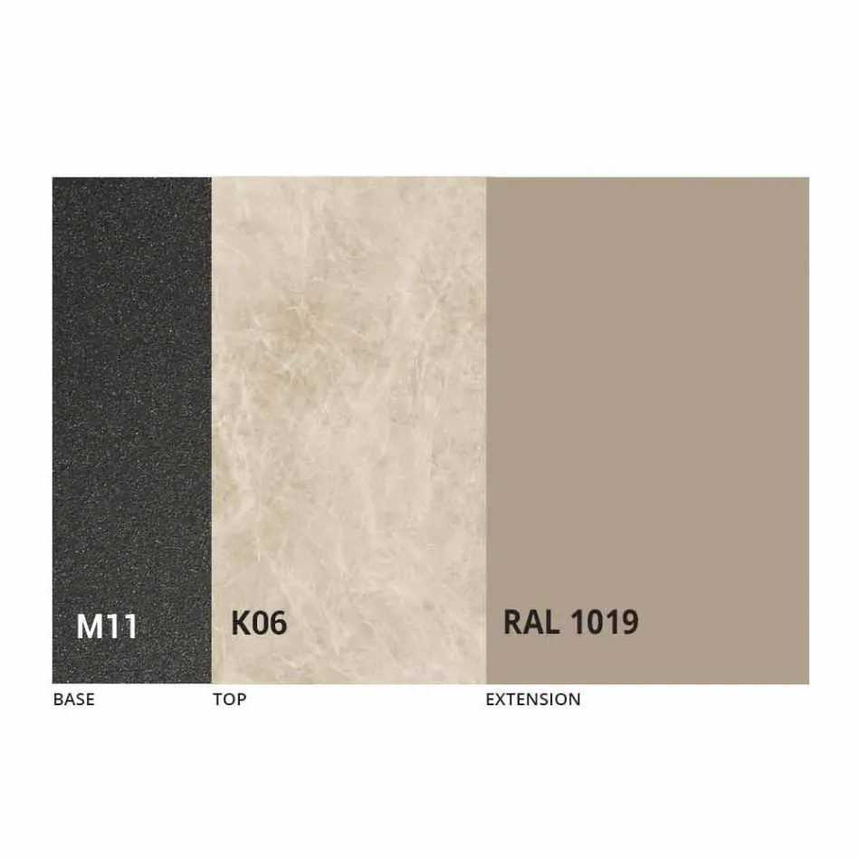 Mesa de comedor extensible a 180 cm en cerámica Made in Italy - Pitagora Viadurini