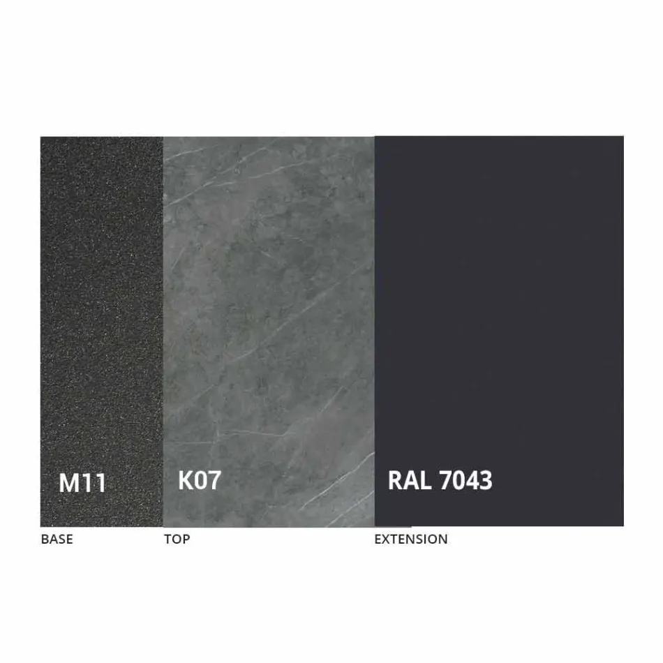 Mesa de comedor extensible a 180 cm en cerámica Made in Italy - Pitagora Viadurini