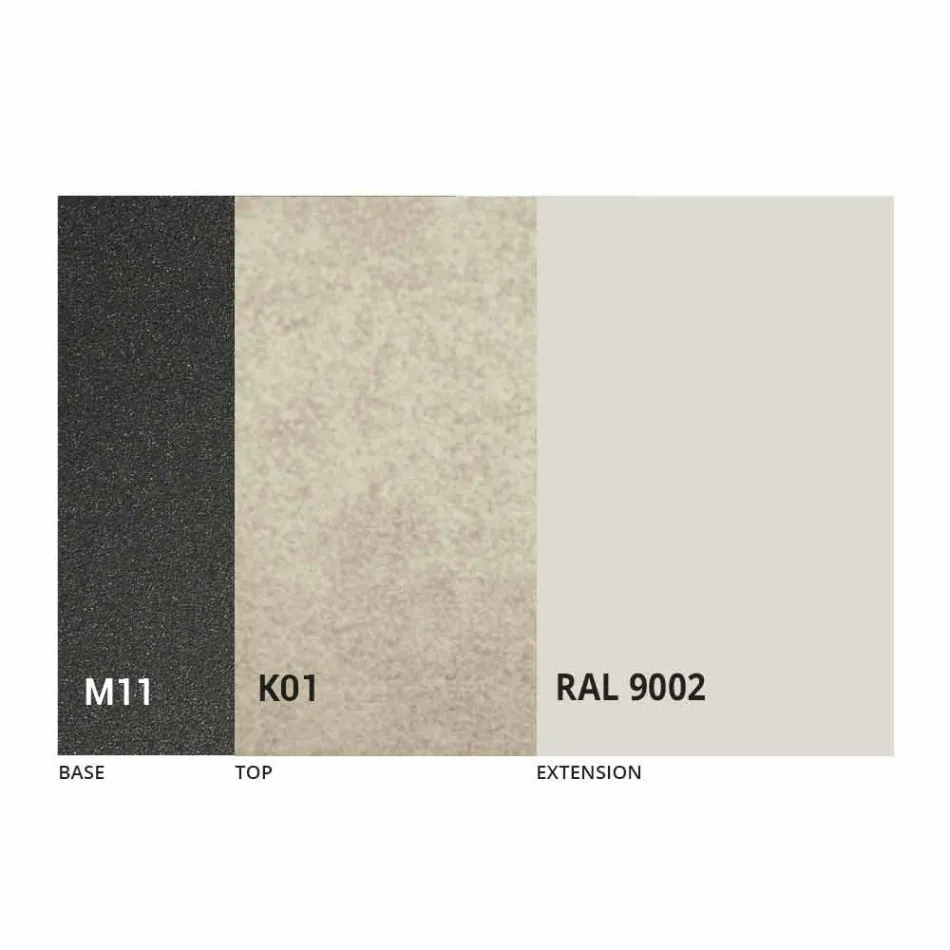 Mesa de comedor extensible a 180 cm en cerámica Made in Italy - Pitagora Viadurini