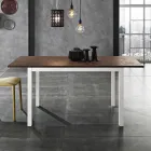 Mesa de comedor de metal extensible a 180 cm Made in Italy - Beatrise Viadurini