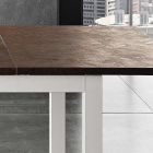 Mesa de comedor de metal extensible a 180 cm Made in Italy - Beatrise Viadurini