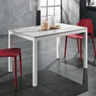 Mesa de comedor de metal extensible a 180 cm Made in Italy - Beatrise Viadurini