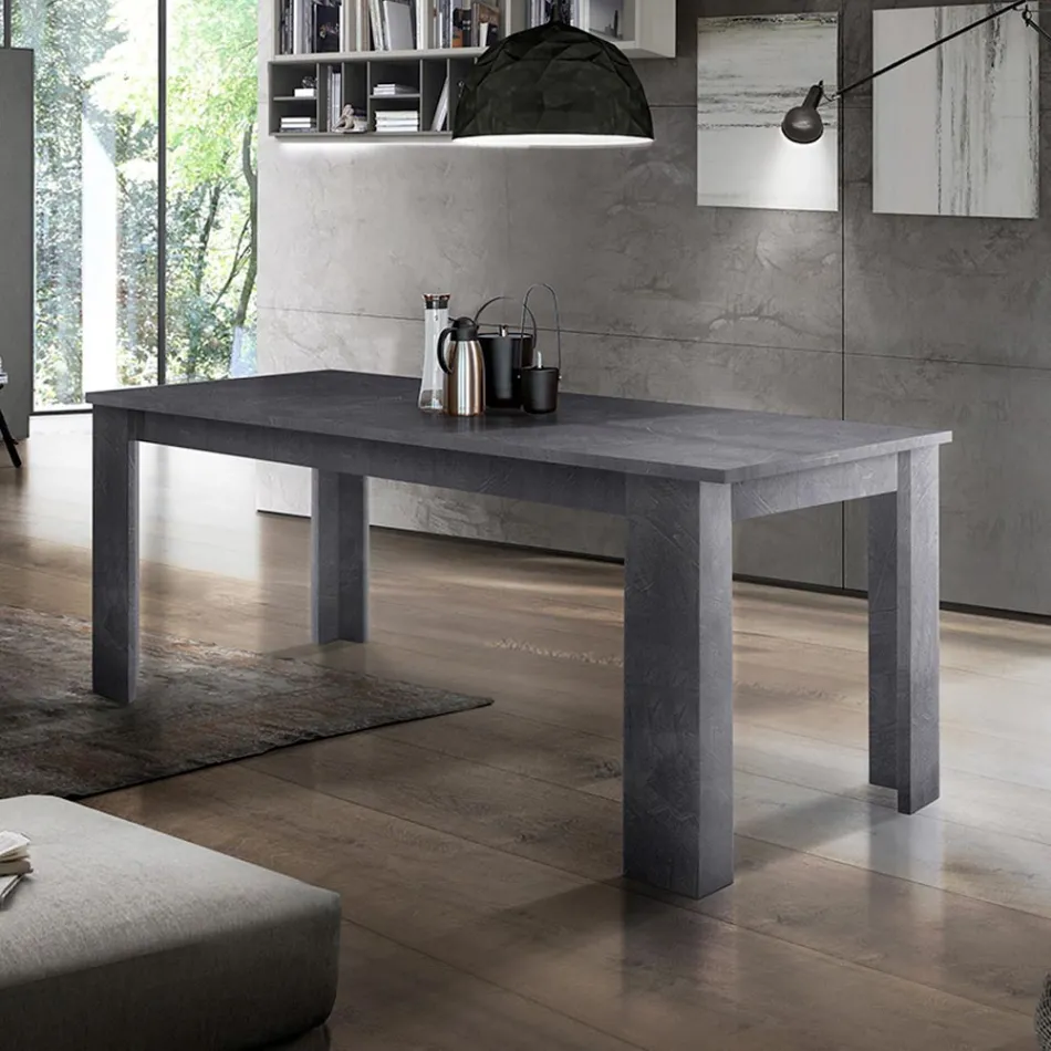 Mesa de Comedor Extensible a 210 cm Diseño en Madera Sostenible - Perro Viadurini