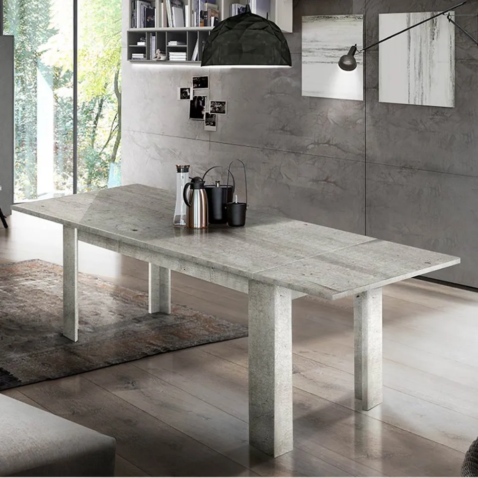 Mesa de Comedor Extensible a 210 cm Diseño en Madera Sostenible - Perro Viadurini