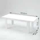 Mesa de Comedor Extensible a 210 cm Diseño en Madera Sostenible - Perro Viadurini
