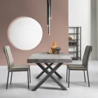 Mesa de Comedor Extensible a 260 cm Moderna Efecto Cemento - Lenova Viadurini