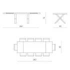 Mesa de Comedor Extensible a 260 cm Efecto Madera Made in Italy - Lenova Viadurini