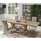 Mesa de Comedor Extensible a 260 cm Efecto Madera Made in Italy - Lenova Viadurini
