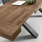 Mesa de Comedor Extensible a 260 cm Efecto Madera Made in Italy - Lenova Viadurini