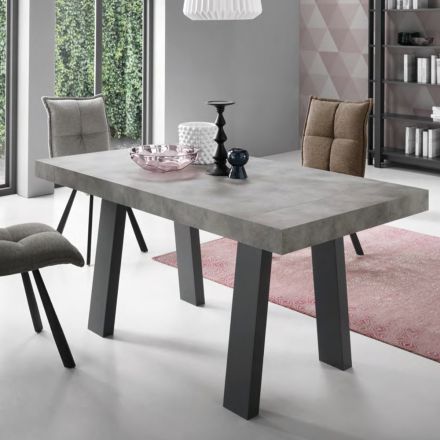 Mesa de comedor extensible hasta 260 cm en laminado de diseño moderno - Tiferno Viadurini