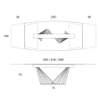 Mesa de comedor extensible a 290 cm en metal y tapa de cerámica - Ricolo Viadurini