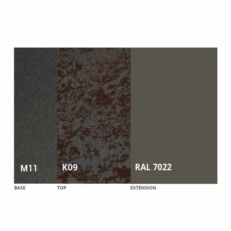 Mesa de comedor extensible a 298 cm en metal y tapa de cerámica - Anaconda Viadurini