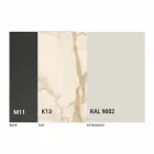 Mesa de comedor extensible a 298 cm en metal y tapa de cerámica - Anaconda Viadurini