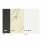 Mesa de comedor extensible a 298 cm en metal y tapa de cerámica - Anaconda Viadurini