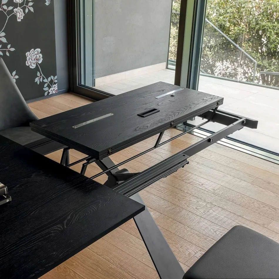 Mesa de Comedor Extensible hasta 298 cm en Melamina Made in Italy - Fedemo Viadurini