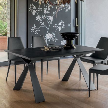 Mesa de Comedor Extensible hasta 298 cm en Melamina Made in Italy - Fedemo Viadurini