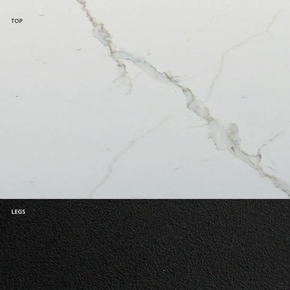 Mesa de comedor extensible hasta 300 cm en Hypermármol Made in Italy - Grotta Viadurini