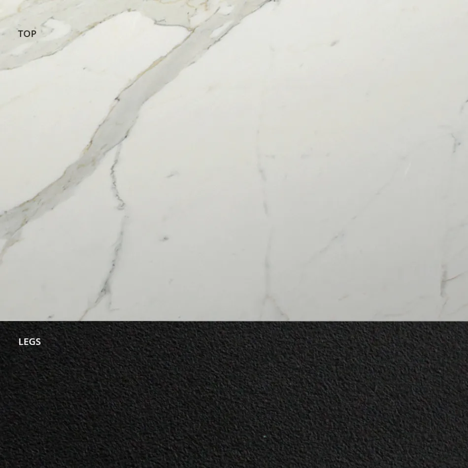 Mesa de comedor extensible hasta 300 cm en Hypermármol Made in Italy - Grotta Viadurini