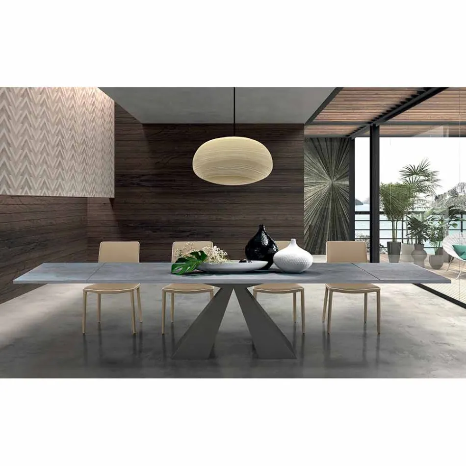 Mesa de Comedor Extensible hasta 300 cm en Laminado HPL Made in Italy - Dálmata Viadurini