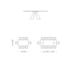 Mesa de Comedor Extensible hasta 300 cm en Laminado HPL Made in Italy - Dálmata Viadurini