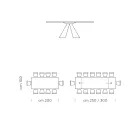 Mesa de Comedor Extensible hasta 300 cm en Laminado HPL Made in Italy - Dálmata Viadurini