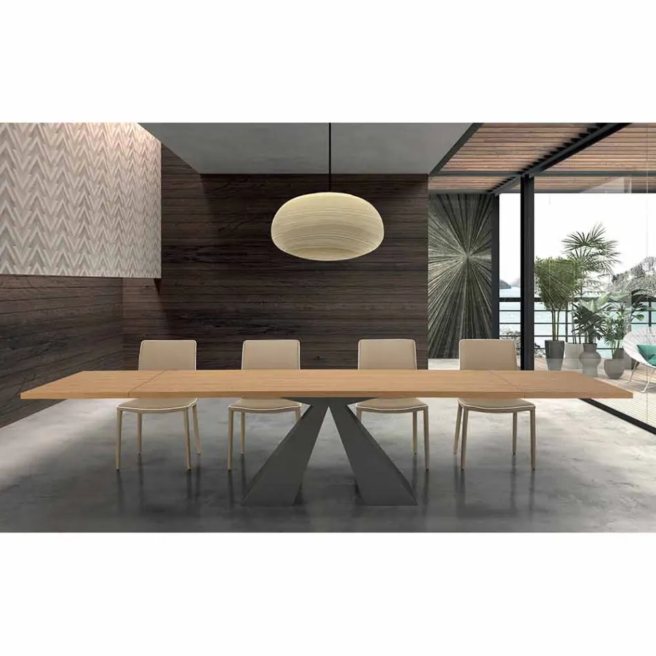 Mesa de Comedor Extensible hasta 300 cm en Laminado HPL Made in Italy - Dálmata Viadurini