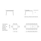 Mesa de Comedor Extensible hasta 310 cm en Laminado Made in Italy - Años Setenta Viadurini