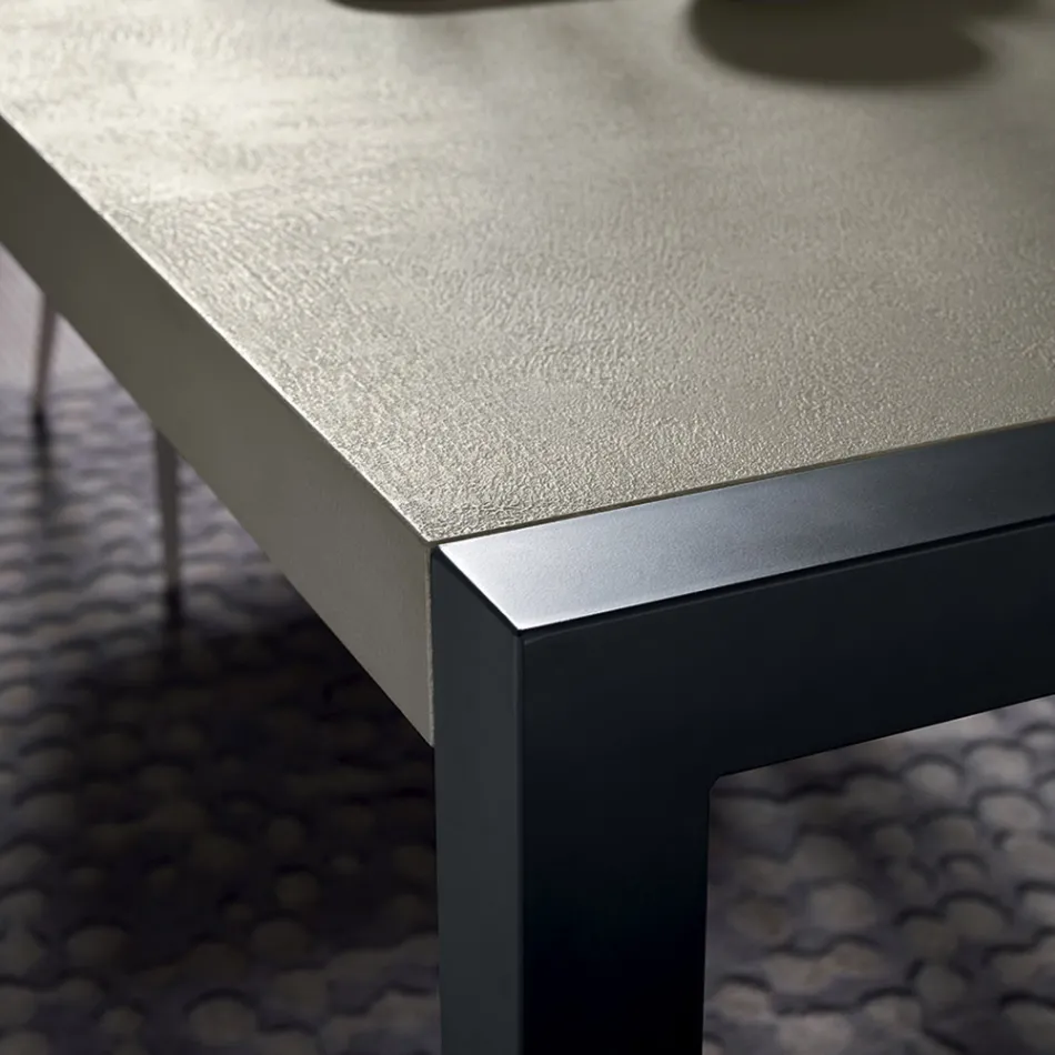 Mesa de Comedor de Metal Extensible a 310 cm Made in Italy - Euclide Viadurini